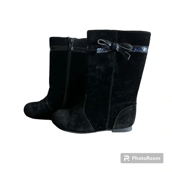 Gymboree black dress boots toddler size 8 - Picture 1 of 7